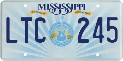 MS license plate LTC245