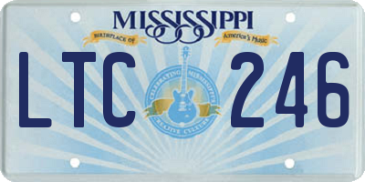 MS license plate LTC246