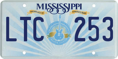 MS license plate LTC253