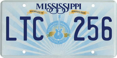 MS license plate LTC256