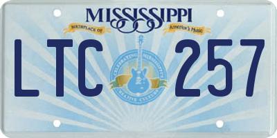 MS license plate LTC257