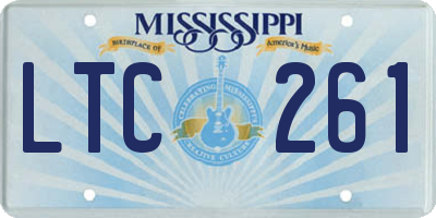 MS license plate LTC261