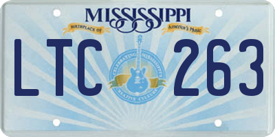 MS license plate LTC263