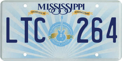 MS license plate LTC264