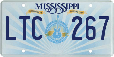 MS license plate LTC267