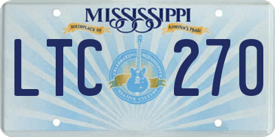 MS license plate LTC270