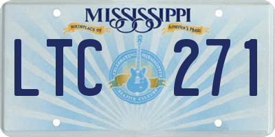 MS license plate LTC271