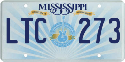 MS license plate LTC273