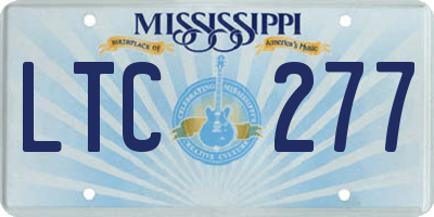 MS license plate LTC277