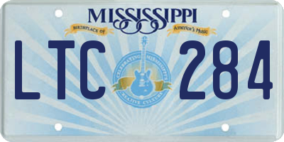 MS license plate LTC284