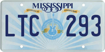 MS license plate LTC293