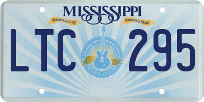 MS license plate LTC295