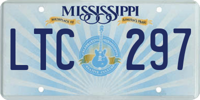 MS license plate LTC297