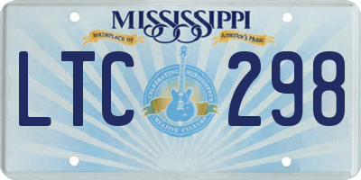 MS license plate LTC298