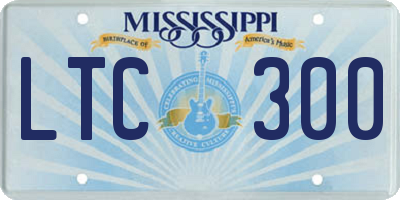 MS license plate LTC300