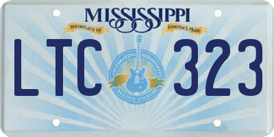 MS license plate LTC323