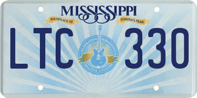 MS license plate LTC330