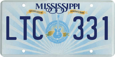 MS license plate LTC331
