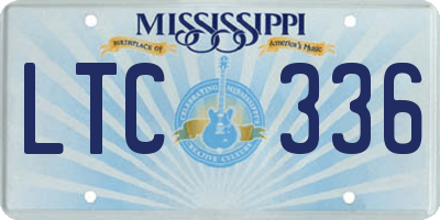 MS license plate LTC336