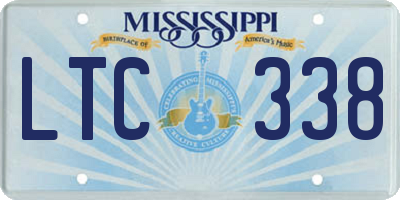 MS license plate LTC338