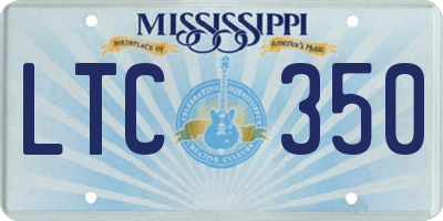 MS license plate LTC350