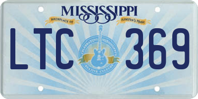 MS license plate LTC369