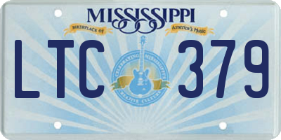 MS license plate LTC379