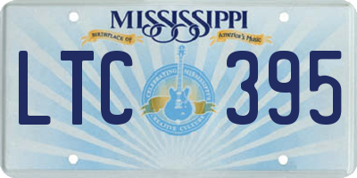 MS license plate LTC395