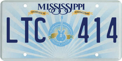 MS license plate LTC414