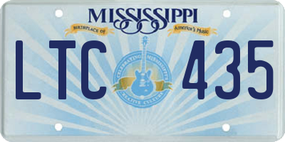 MS license plate LTC435