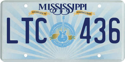 MS license plate LTC436