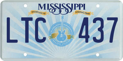MS license plate LTC437