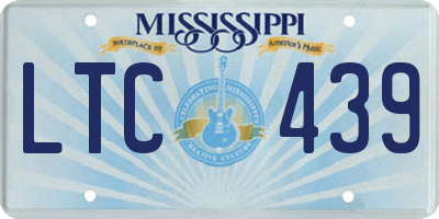 MS license plate LTC439