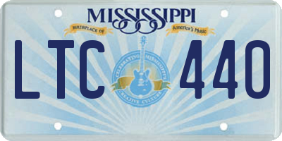 MS license plate LTC440
