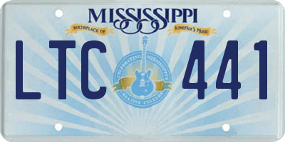 MS license plate LTC441
