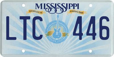 MS license plate LTC446