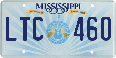 MS license plate LTC460