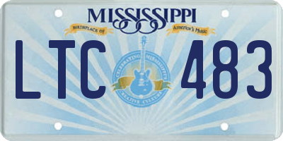 MS license plate LTC483
