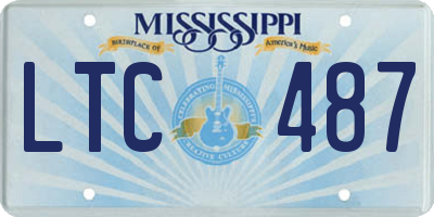 MS license plate LTC487