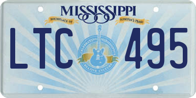 MS license plate LTC495