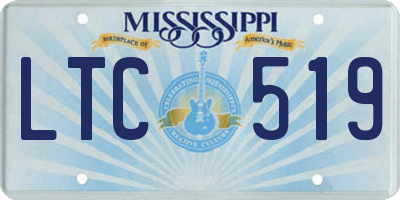 MS license plate LTC519