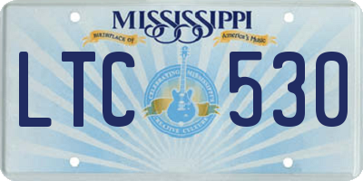 MS license plate LTC530