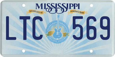 MS license plate LTC569