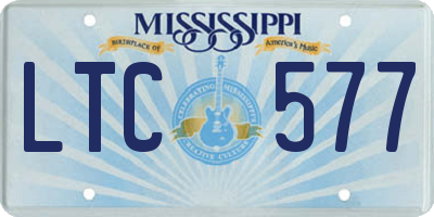 MS license plate LTC577
