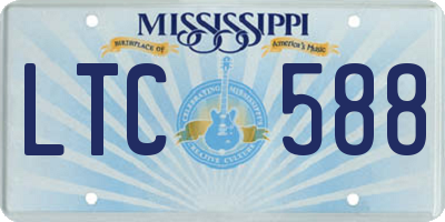 MS license plate LTC588
