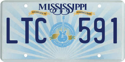 MS license plate LTC591