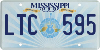 MS license plate LTC595