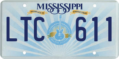 MS license plate LTC611