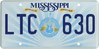 MS license plate LTC630