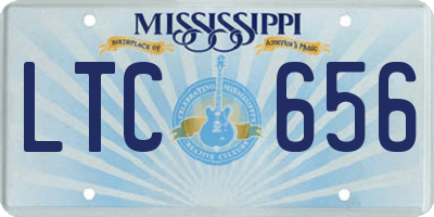 MS license plate LTC656